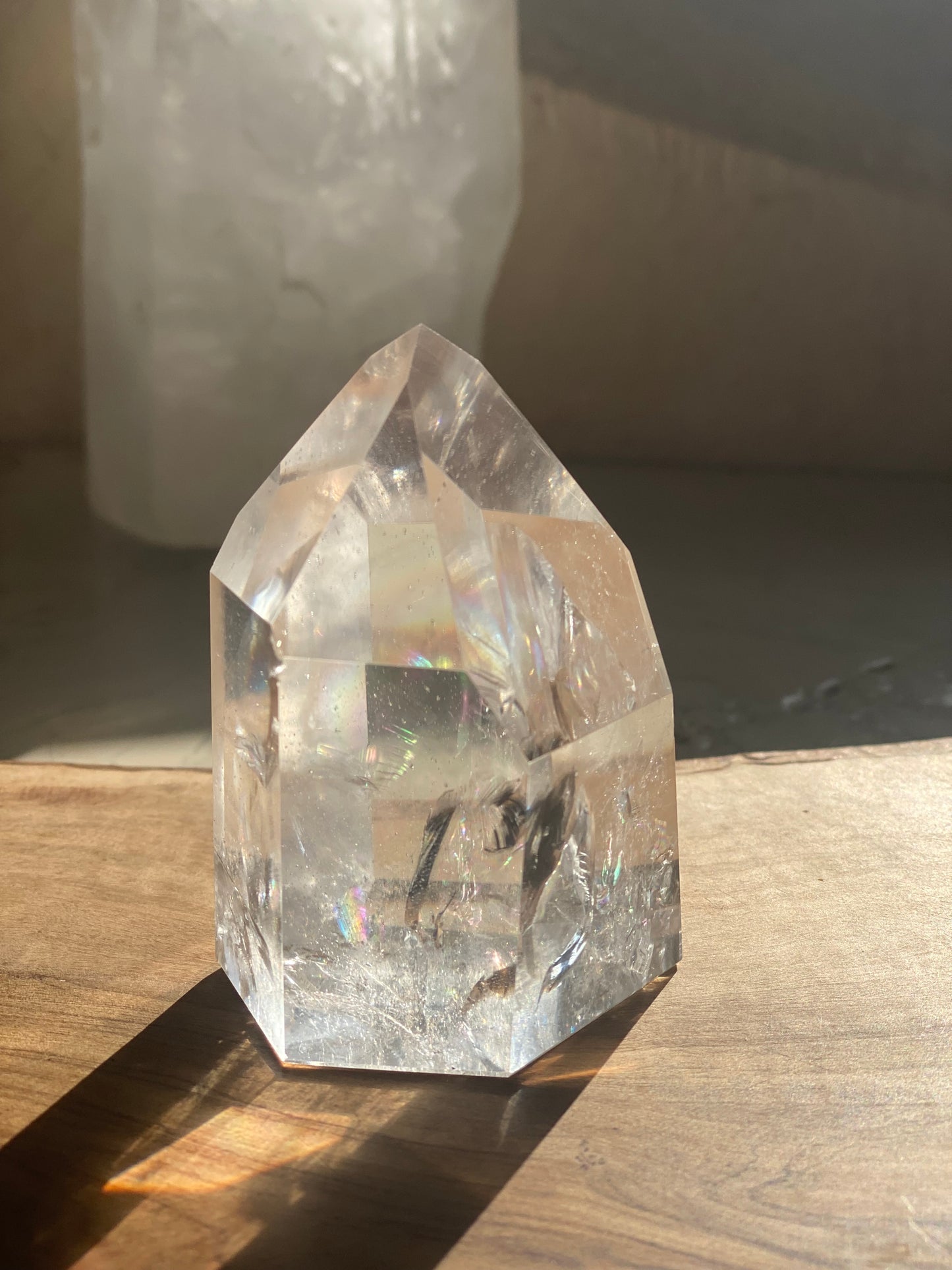 Rainbow Polished Quartz Crystal