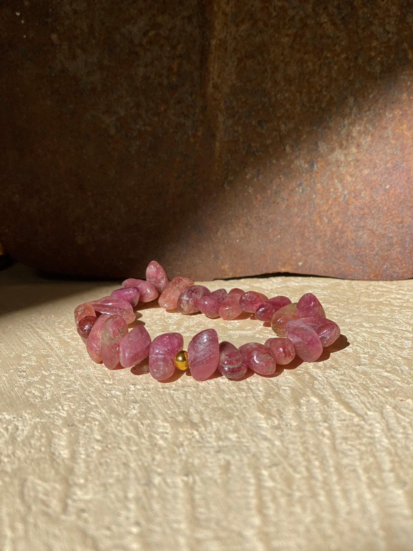 Pink Tourmaline Goddess Bracelet