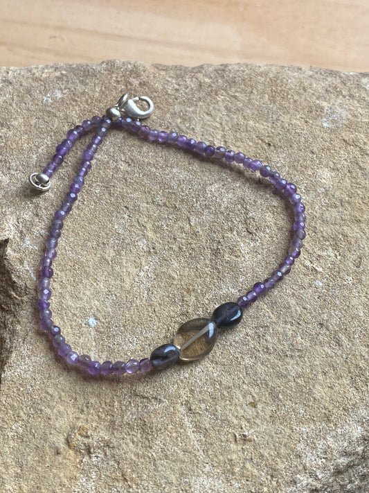 Flynn amethyst anklet