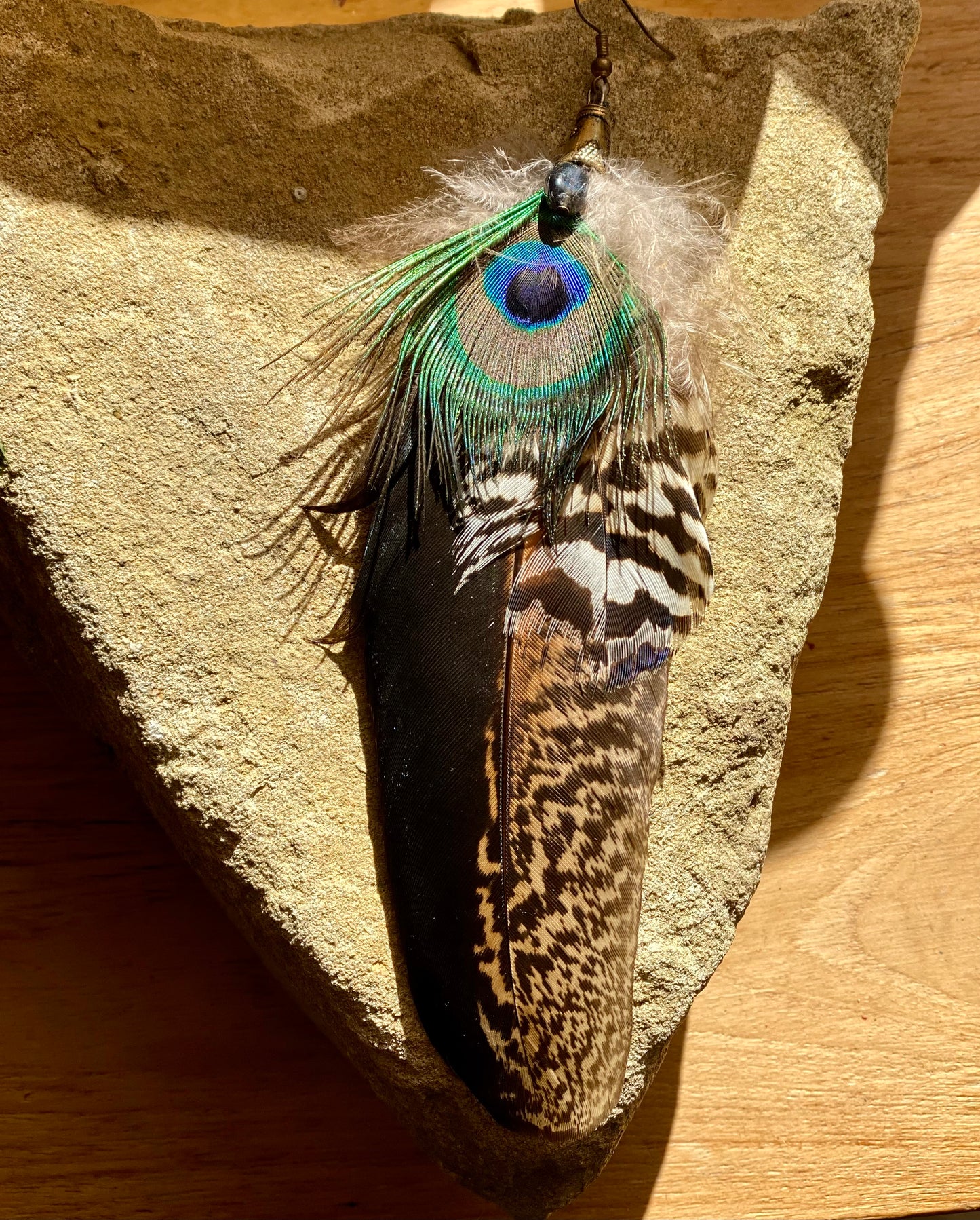 Artemis Iolite Feather Earring