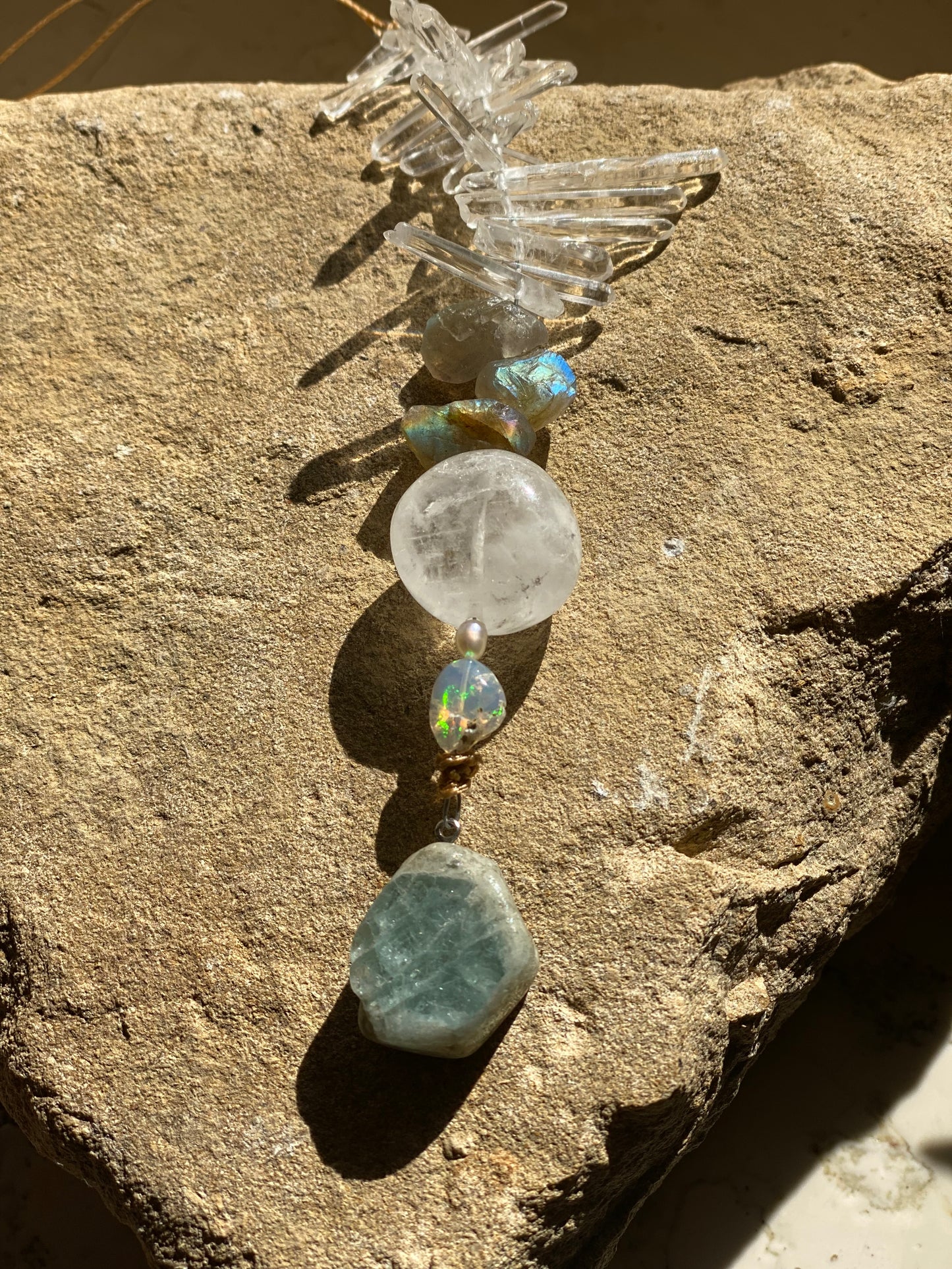 Aqua Opal Sun Catcher