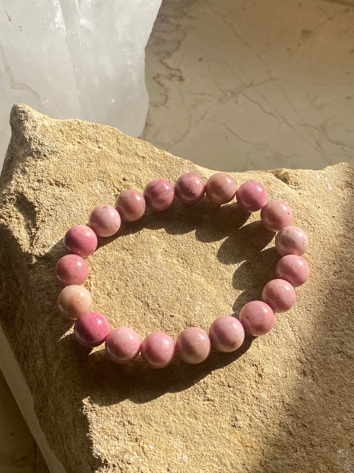 Pink Petrified Wood Bracelet