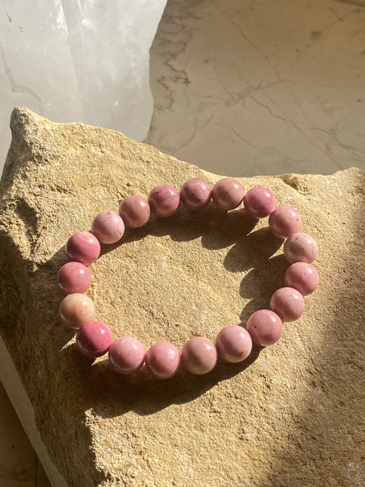 Pink Petrified Wood Bracelet