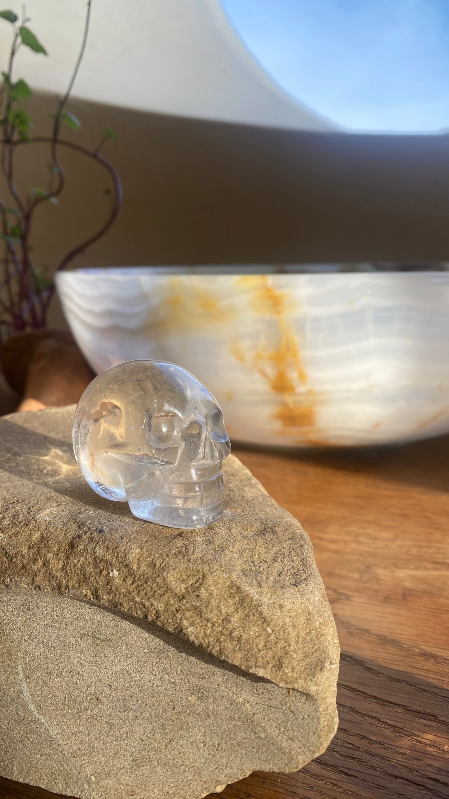 Quartz Crystal Skull Carving | Hand carved