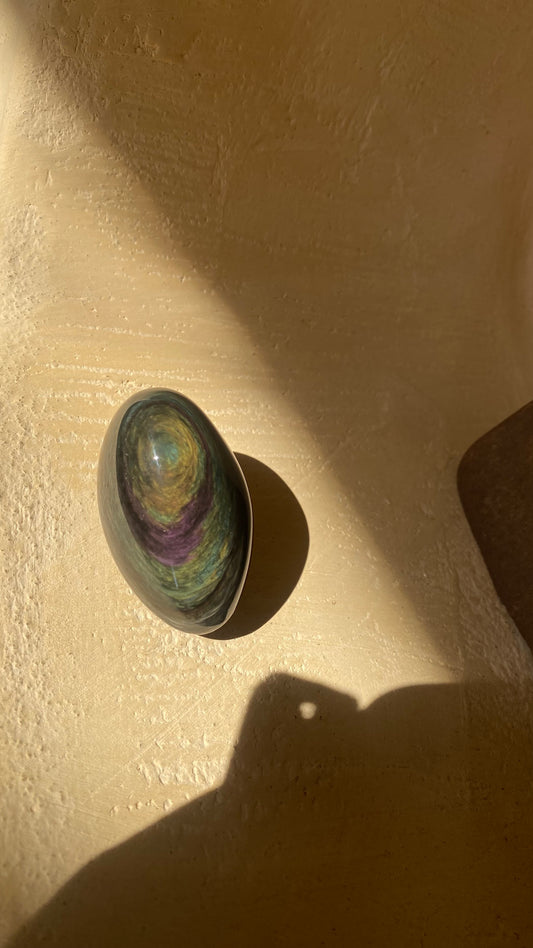 Mantogochol (ou Manta Huichol) 
Obsidian Galet | Polished Natural Stone | Protection & Transformation