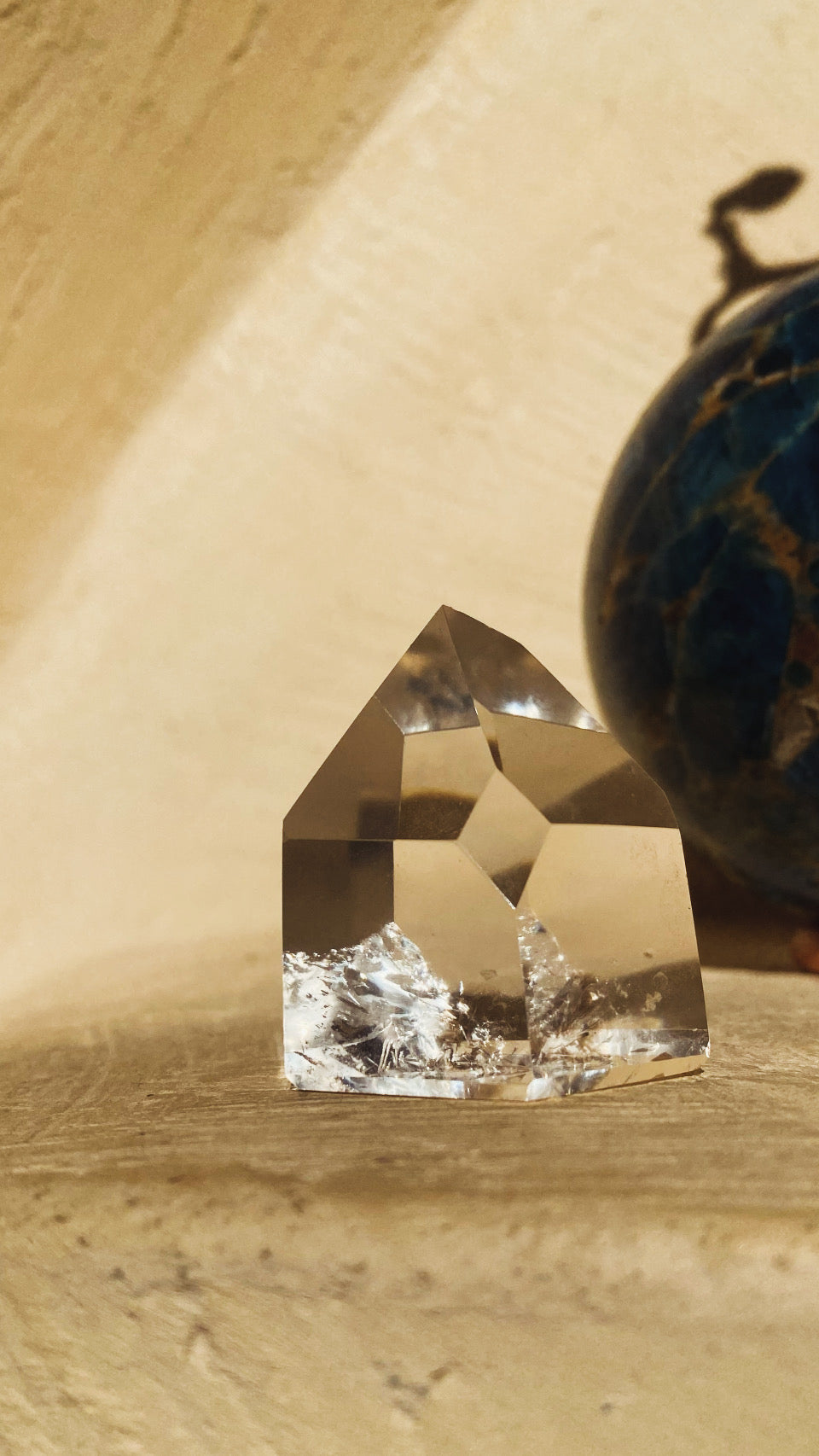 Polished Clear Quartz Crystal Point | Natural Gemstone | Home Décor & Meditation