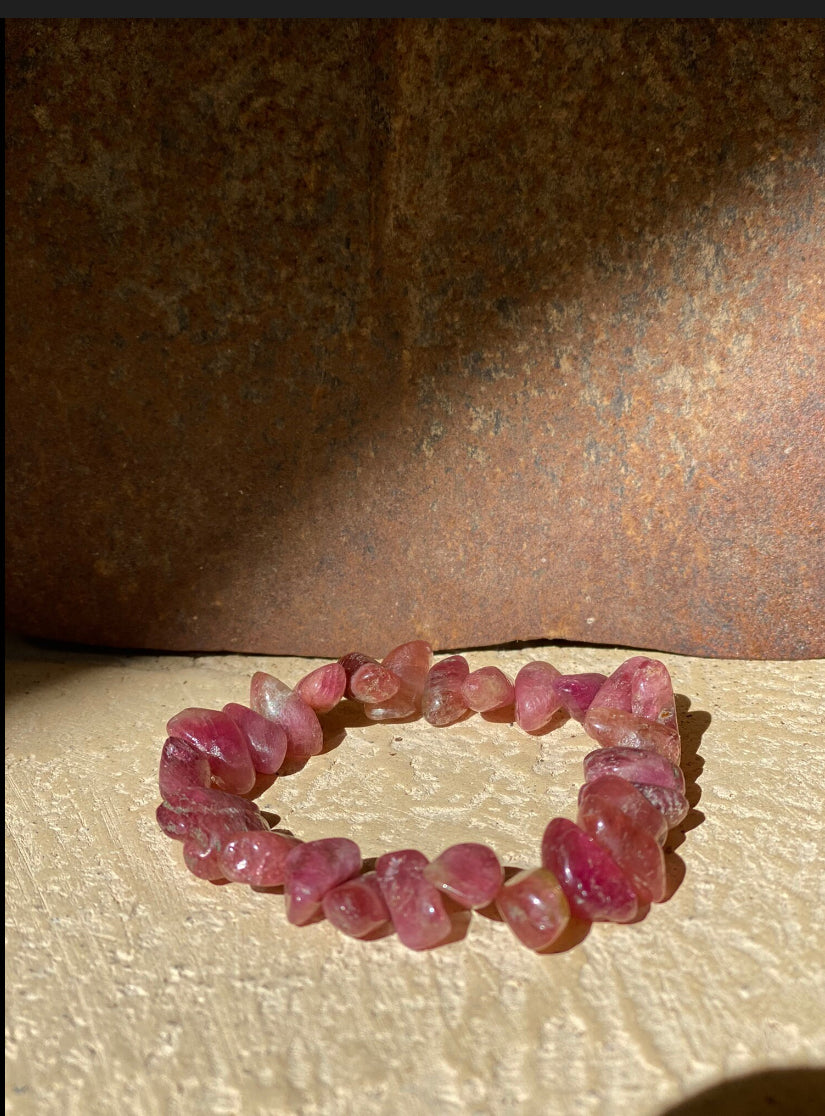 Pink Tourmaline Goddess Bracelet