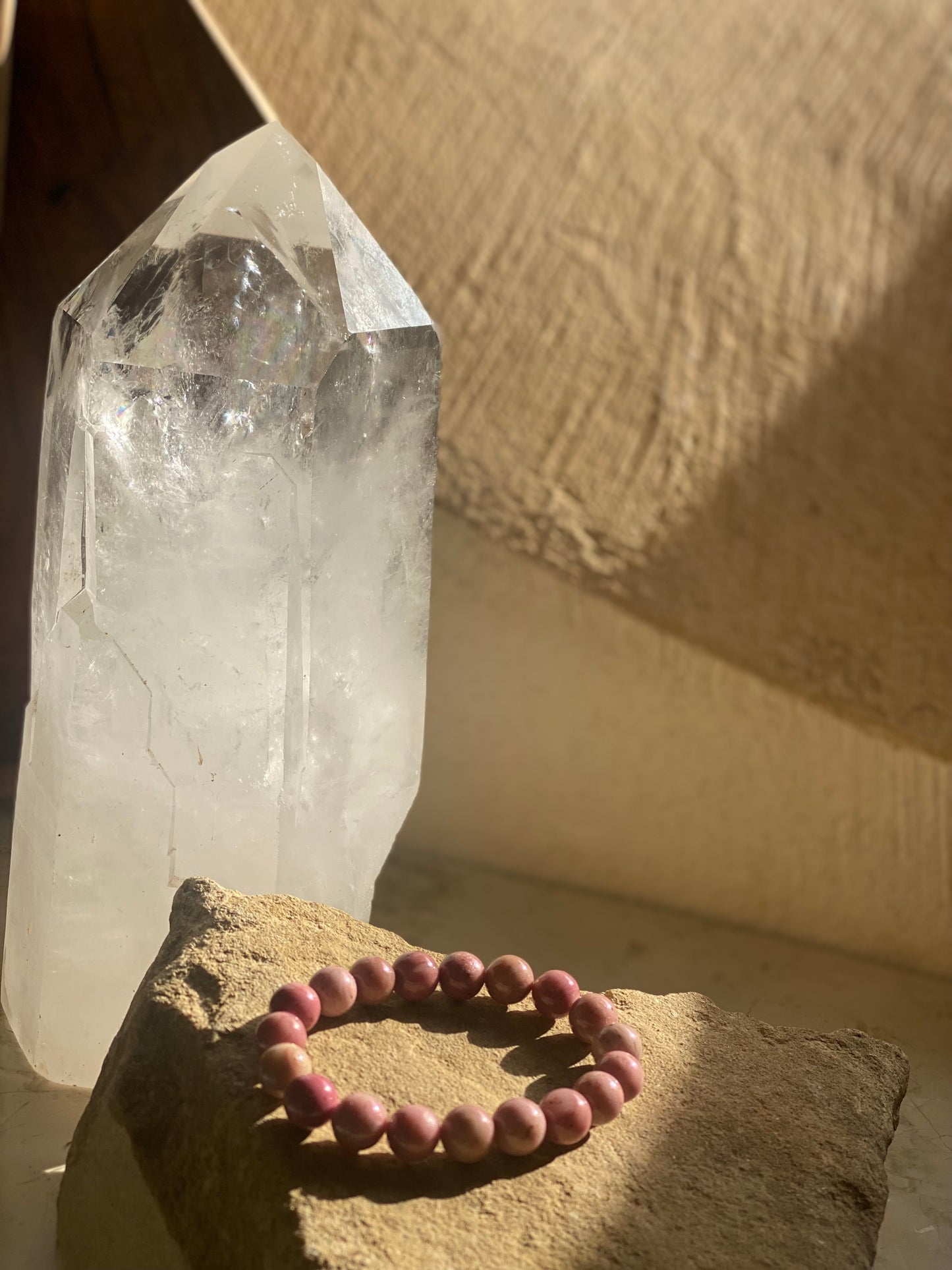 Pink Petrified Wood Bracelet