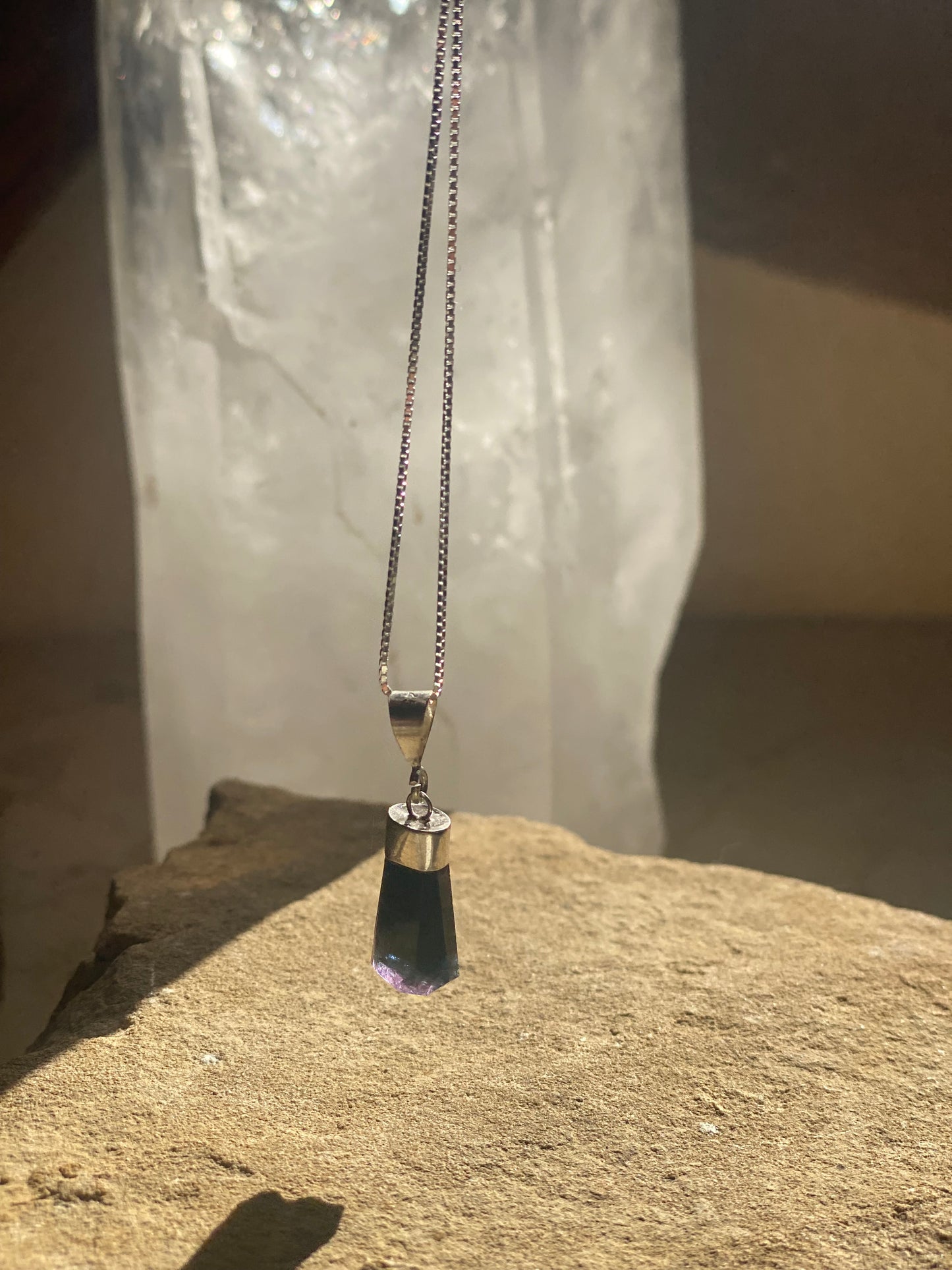 Dark Indigo Tourmaline Pendant