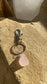 Rose Quartz Charm For Bag or Keychain