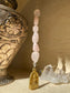 Attrape-soleil en quartz rose et bouddha en cristal