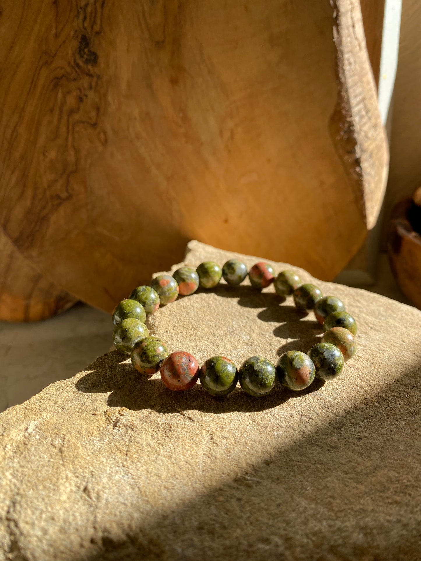 Simple Unakite Bracelet