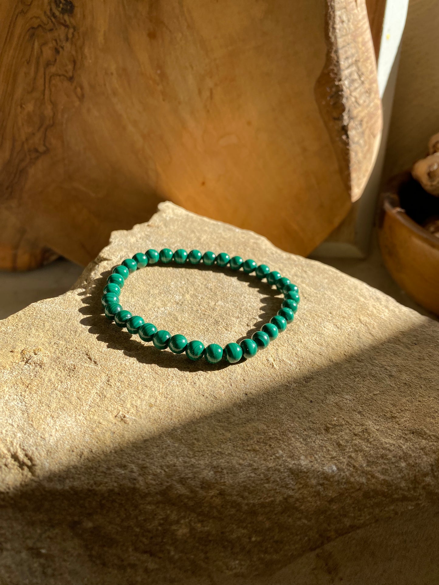 Simple Malachite Beaded Bracelet