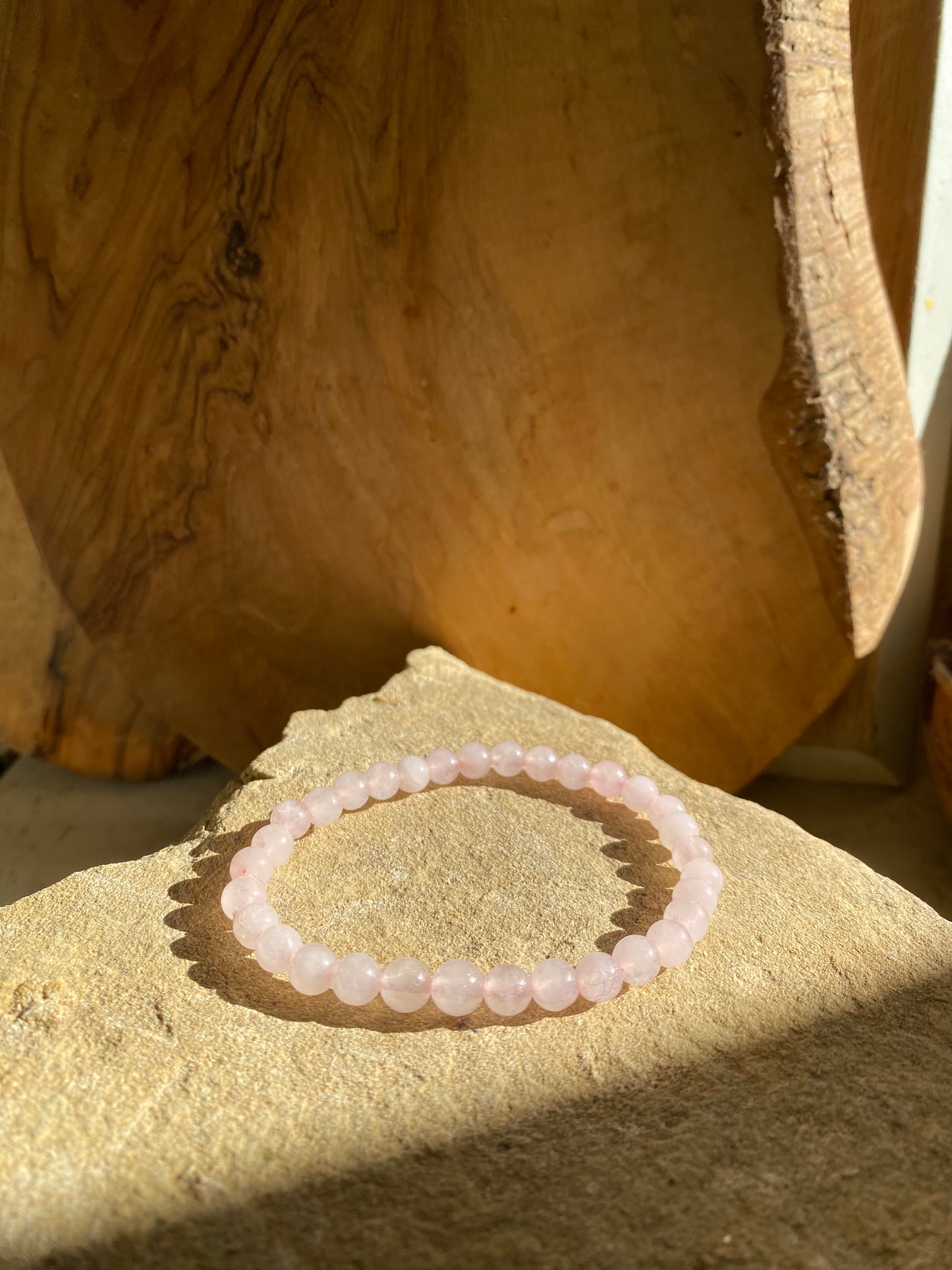 Bracelet simple en quartz rose