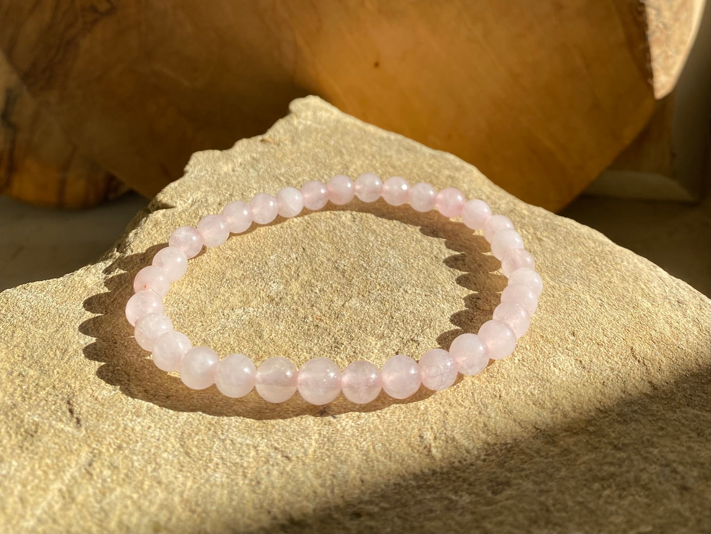 Bracelet simple en quartz rose