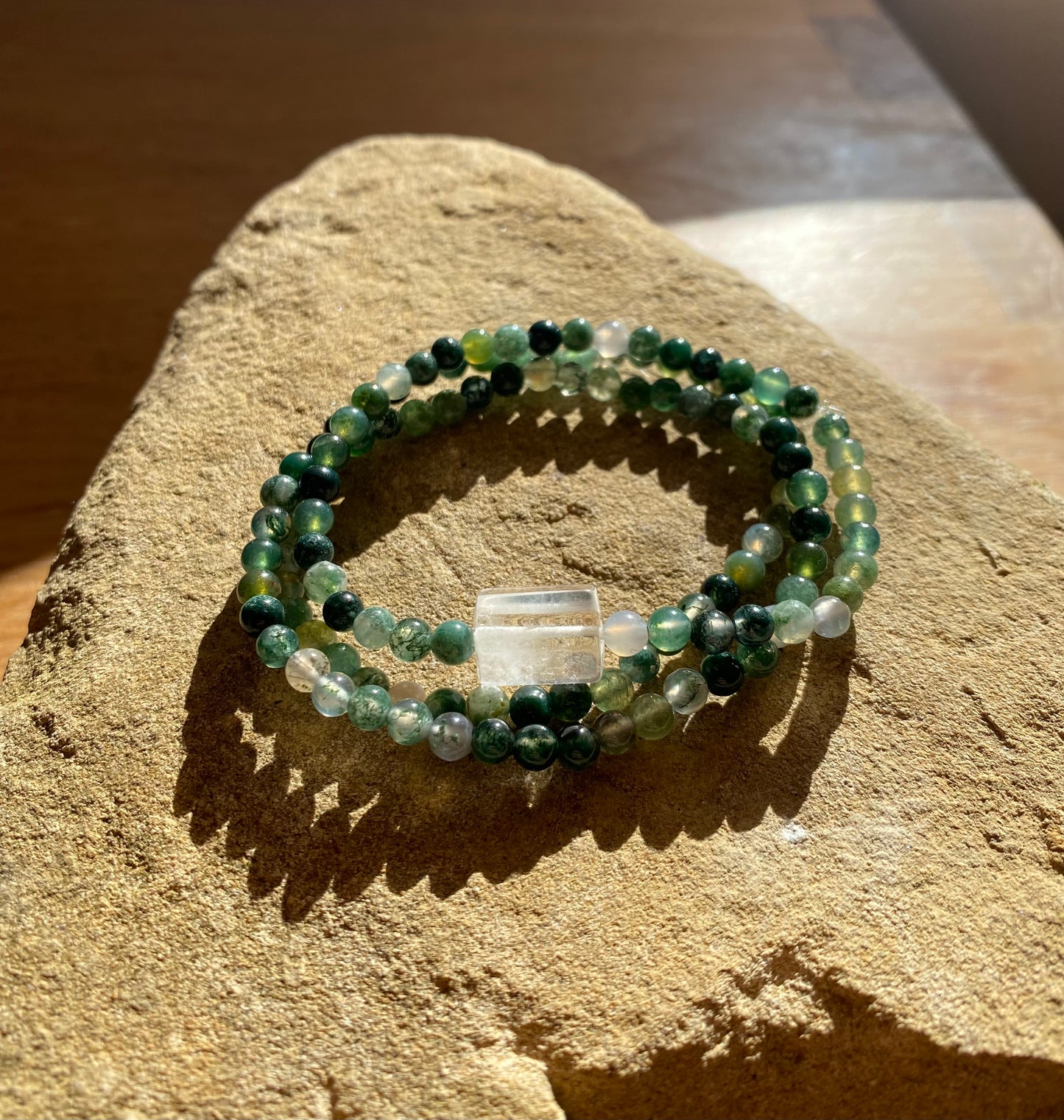 Demeter Moss Agate Bracelet Collection