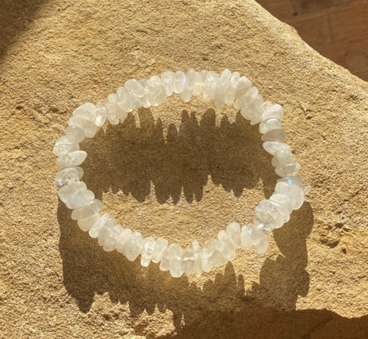 Simple Rainbow Moonstone Bracelet