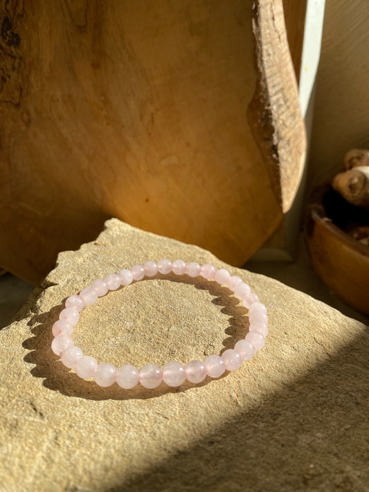 Simple Rose Quartz Bracelet