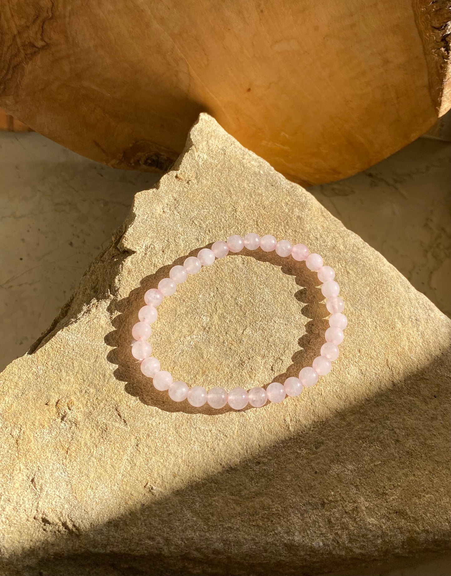 Bracelet simple en quartz rose