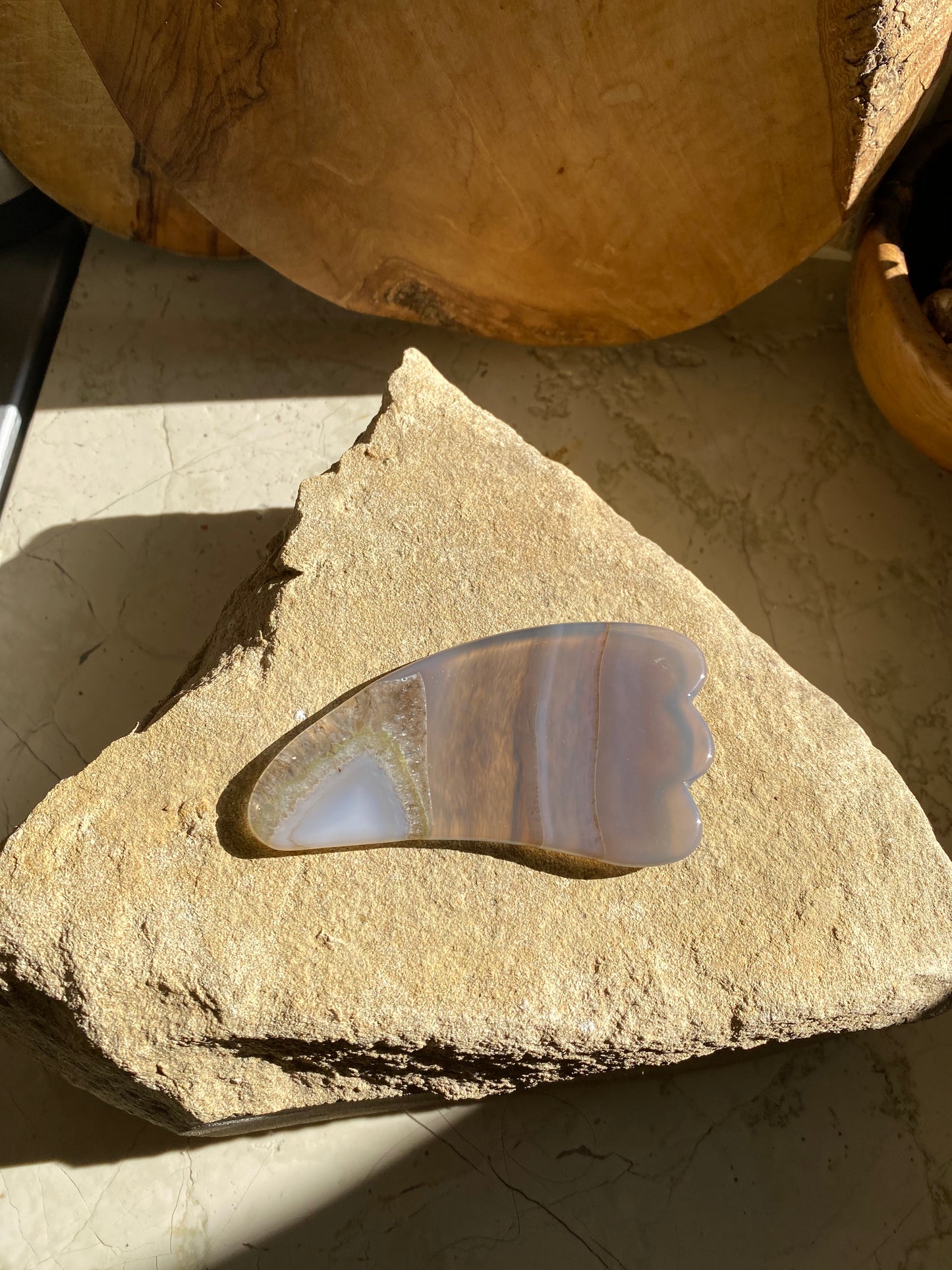 Agate et Quartz Gua Sha