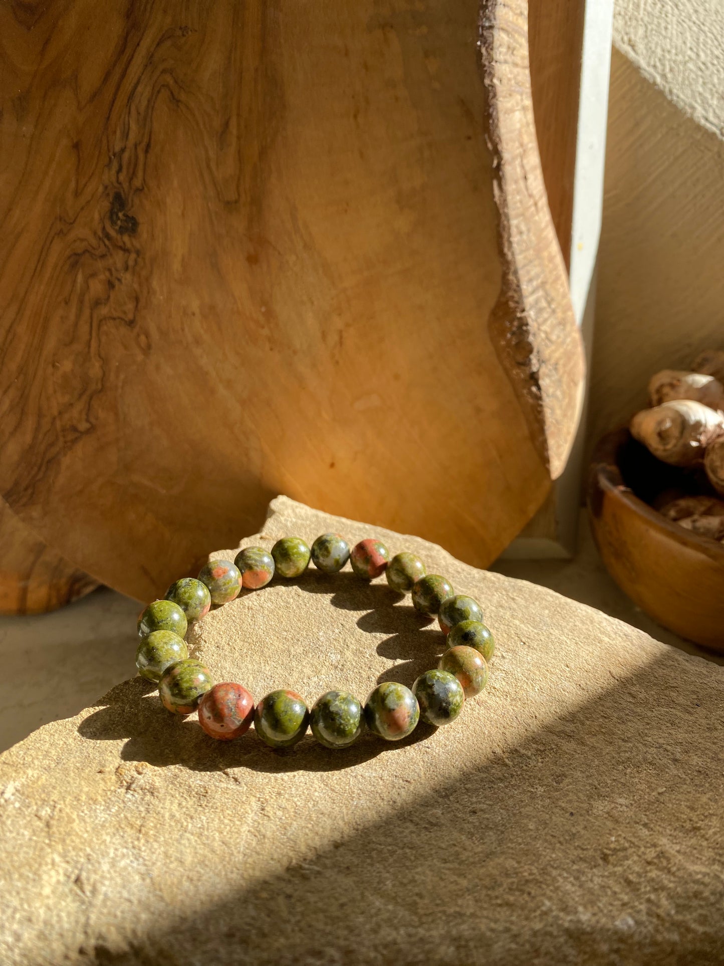 Simple Unakite Bracelet