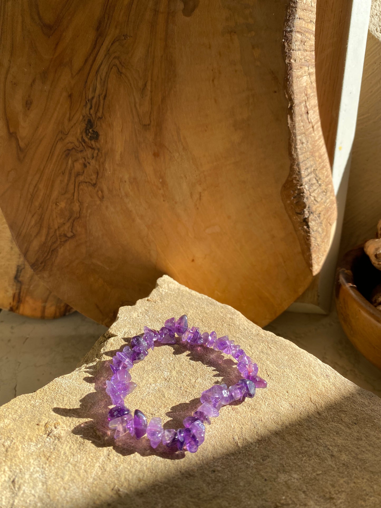 Simple Amethyst Chip Bracelet