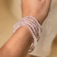 Paquet simple de bracelets en quartz rose