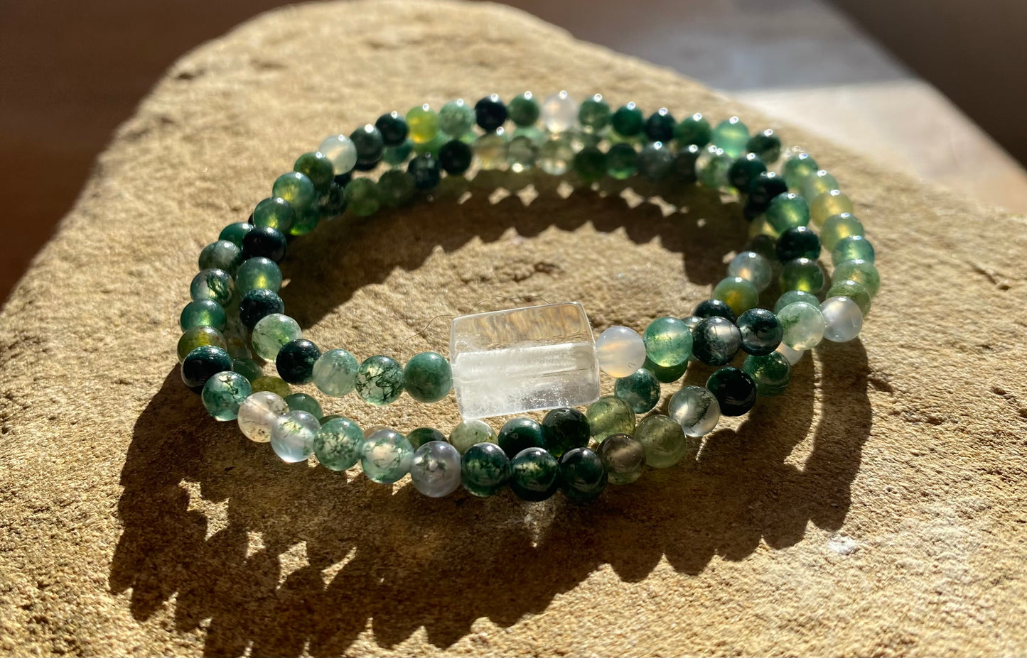 Demeter Moss Agate Bracelet Collection